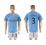 Manchester City #3 Sagna Home Soccer Club Jersey1