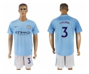 Manchester City #3 Sagna Home Soccer Club Jersey