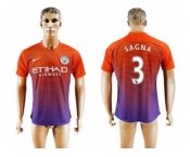 Manchester City #3 Sagna Sec Away Soccer Club Jersey1