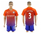 Manchester City #3 Sagna Sec Away Soccer Club Jersey