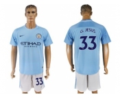 Manchester City #33 G.Jesus Home Soccer Club Jersey