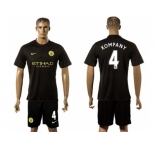 Manchester City #4 Kompany Away Soccer Club Jersey2