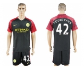 Manchester City #42 Toure Yaya Away Soccer Club Jersey