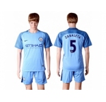 Manchester City #5 Zabaleta Home Soccer Club Jersey2