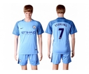 Manchester City #7 Sterling Home Soccer Club Jersey2