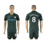 Manchester City #8 Gundogan Sec Away Soccer Club Jersey