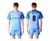 Manchester City #8 Nasri Home Soccer Club Jersey1