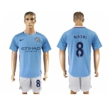 Manchester City #8 Nasri Home Soccer Club Jersey