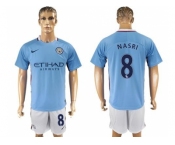 Manchester City #8 Nasri Home Soccer Club Jersey
