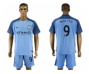 Manchester City #9 Nolito Home Soccer Club Jersey2