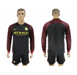 Manchester City Blank Away Long Sleeves Soccer Club Jersey