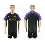 Manchester City Blank Black Goalkeeper Soccer Club Jersey