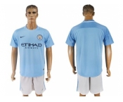 Manchester City Blank Home Soccer Club Jersey1