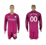 Manchester City Personalized Away Long Sleeves Soccer Club Jersey