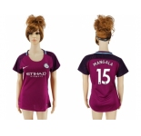 Women Manchester City #15 Mangala Away Soccer Club Jersey
