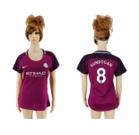 Women Manchester City #8 Gundogan Away Soccer Club Jersey