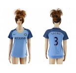 Women's Manchester City #3 Sagna Home Soccer Club Jersey