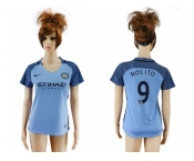 Women's Manchester City #9 Nolito Home Soccer Club Jersey