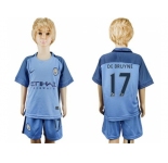 Manchester City #17 De Bruyne Home Kid Soccer Club Jersey1