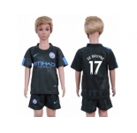 Manchester City #17 De Bruyne Sec Away Kid Soccer Club Jersey