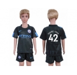 Manchester City #42 Toure YAYA Sec Away Kid Soccer Club Jersey