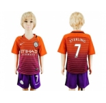 Manchester City #7 Sterling Sec Away Kid Soccer Club Jersey