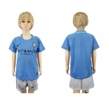 Manchester City Blank Home Kid Soccer Club Jersey