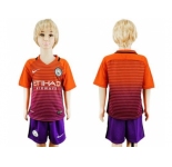 Manchester City Blank Sec Away Kid Soccer Club Jersey