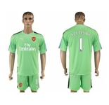 Arsenal #1 Szczesny Green Goalkeeper Soccer Club Jersey