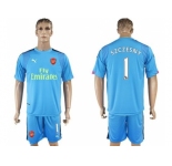 Arsenal #1 Szczesny Light Blue Goalkeeper Soccer Club Jersey
