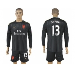 Arsenal #13 Ospina Black Long Sleeves Goalkeeper Soccer Club Jersey