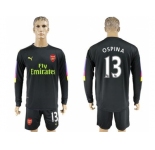Arsenal #13 Ospina Black Long Sleeves Goalkeeper Soccer Country Jersey