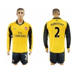 Arsenal #2 Debuchy Away Long Sleeves Soccer Club Jersey