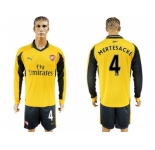 Arsenal  #4 Mertesacke Away Long Sleeves Soccer Club Jersey