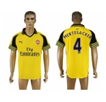 Arsenal #4 Mertesacker Away Soccer Club Jersey1
