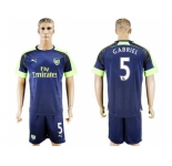 Arsenal #5 Gabriel Sec Away Soccer Club Jersey2