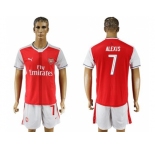 Arsenal #7 Alexis Champions League Home Soccer Club Jersey