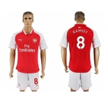 Arsenal #8 Ramsey Home Soccer Club Jersey