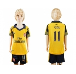 Arsenal #11 Ozil Away Kid Soccer Club Jersey