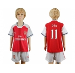 Arsenal #11 Ozil Home Kid Soccer Club Jersey1