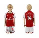 Arsenal #14 Walcott Home Kid Soccer Club Jersey