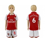 Arsenal #6 Koscielny Home Kid Soccer Club Jersey