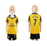 Arsenal #7 Alexis Away Kid Soccer Club Jerse