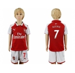 Arsenal #7 Alexis Home Kid Soccer Club Jersey