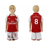 Arsenal #8 Ramsey Home Kid Soccer Club Jersey