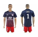 Lyon #1 Lopes Away Soccer Club Jersey