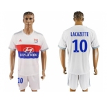 Lyon #10 Lacazette Home Soccer Club Jersey