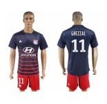 Lyon #11 Ghezzal Away Soccer Club Jersey
