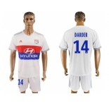 Lyon #14 Darder Home Soccer Club Jersey