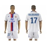 Lyon #17 Malbranque Home Soccer Club Jersey
